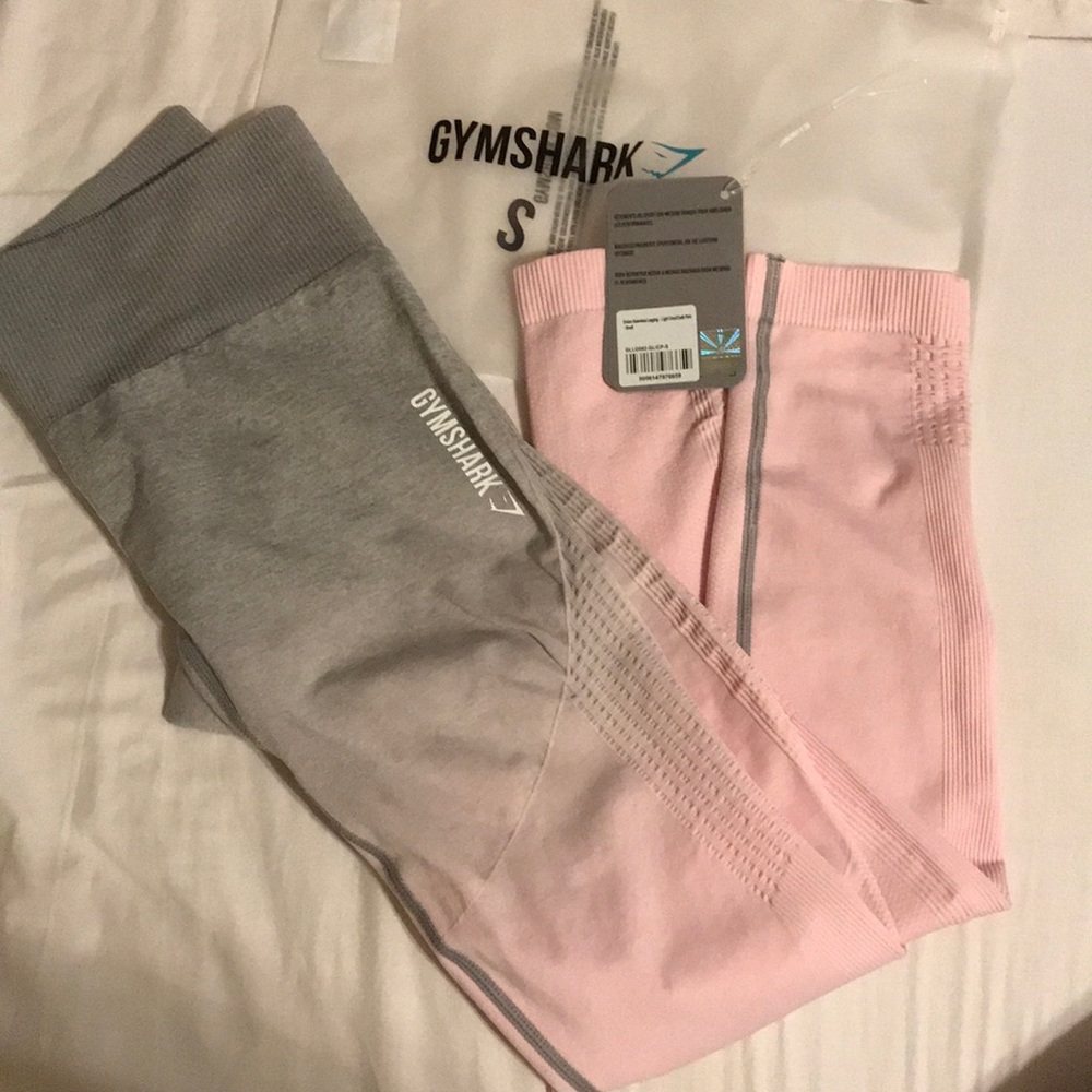 Gymshark Ombré seamless leggings light grey/pink